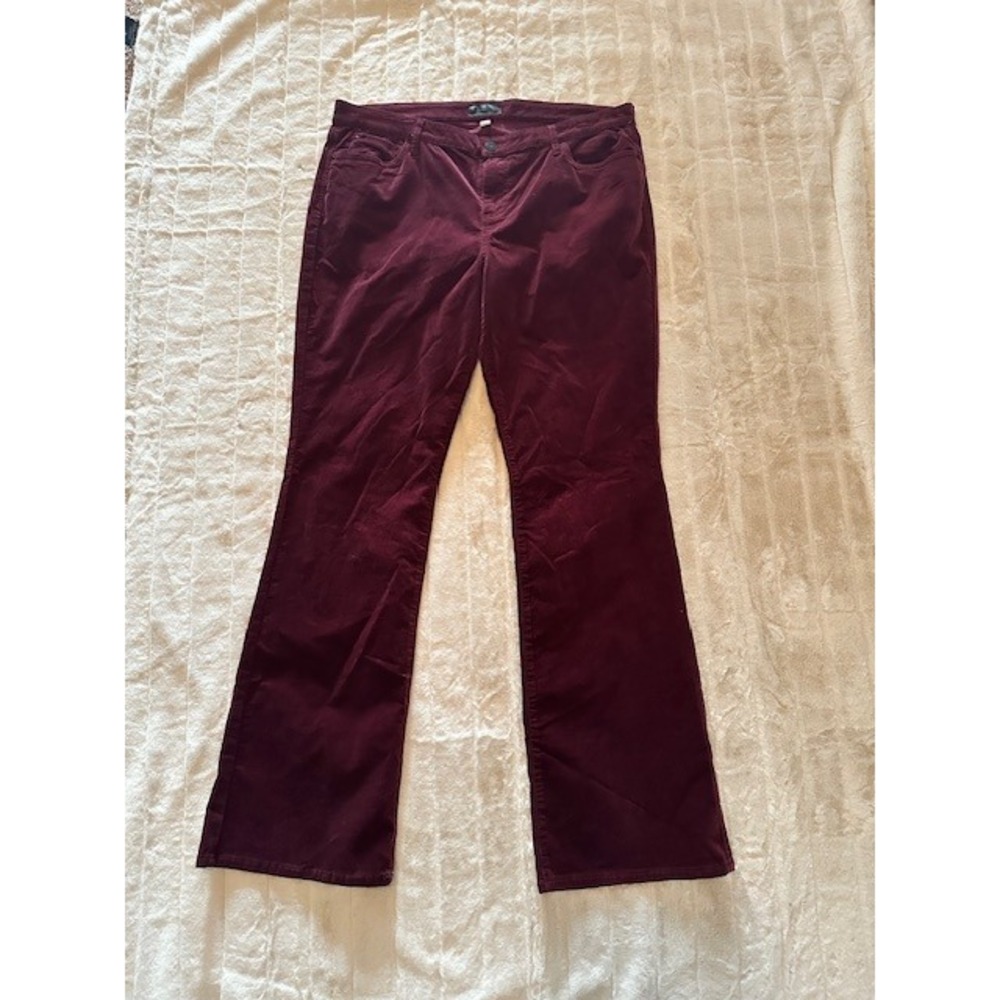 Kut from the Kloth Burgundy Corduroy Bootcut Pants Womens Size 18 Maroon